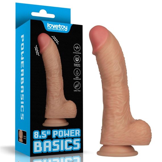 Реалістичний вібратор - Vibrating Power Basics Cock 8.5" Sex Aura