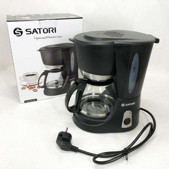 Кофеварка капельная Satori SCM-600-PBL, 650 Вт, Маленькая кофемашина для дома, Маленькая кофемашина | Зображення 1