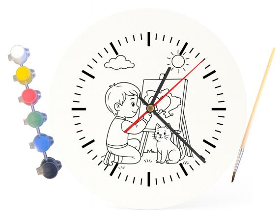 Детский набор для творчества часы раскраска Украина 30 см (Г0060) | Зображення 3