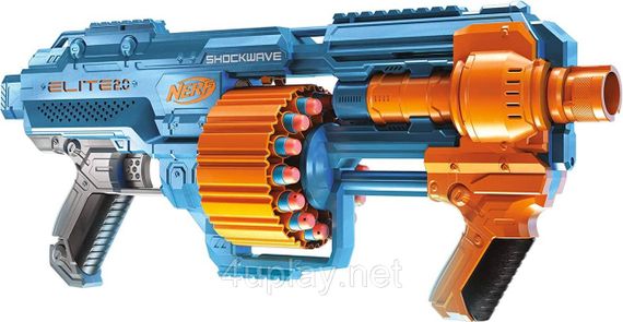 Бластер Nerf Elite 2.0 Shockwave RD-15. Нерф Элит Шоквэйв. Помповый бластер с барабаном на 15 стрел | Зображення 7