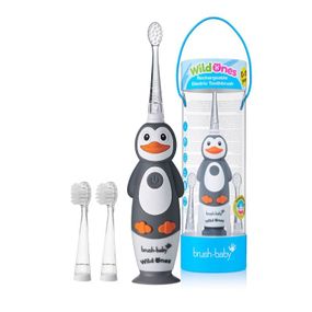 Дитяча електрична зубна щітка Brush-Baby Sonic Toothbrush WildOnes (від 0 до 10 років) Пінгвін