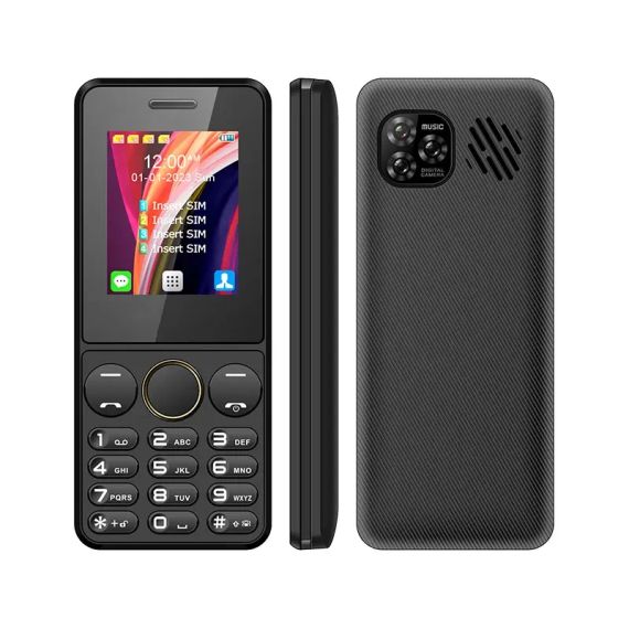 Кнопковий мобільний телефон на 4 сім карти AIEK s-mobile S73 Black