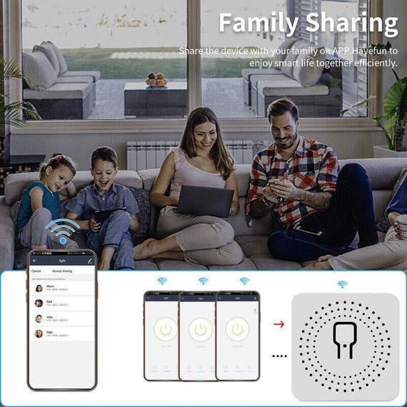 Wi-Fi Mini Smart Switch, wi-fi умное реле 16A, умный выключатель по wi-fi | Зображення 3