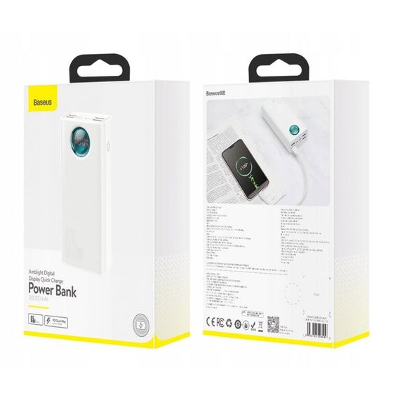 Повербанк Baseus Amblight 30000mAh 65W 4USB/2Type-C, PD/QC3A Quick Charge