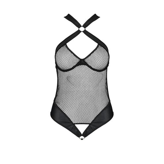 Сітчастий боді з халтером Passion Amanda Body L/XL, black | Зображення 2
