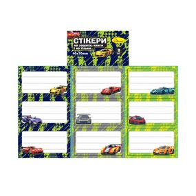 Набор стикеров для тетрадей и книг НС-15-5, 9 штук 70х40 мм