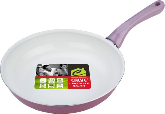 Сковорода антипригарная Calve 24 см CL-1913 алюминиевая для всех плит сиреневая