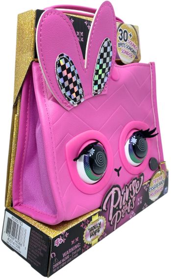 Сумочка Purse Pets зайчик Holly Hops кліпають очі видає звуки та мелодії рожева | Зображення 8