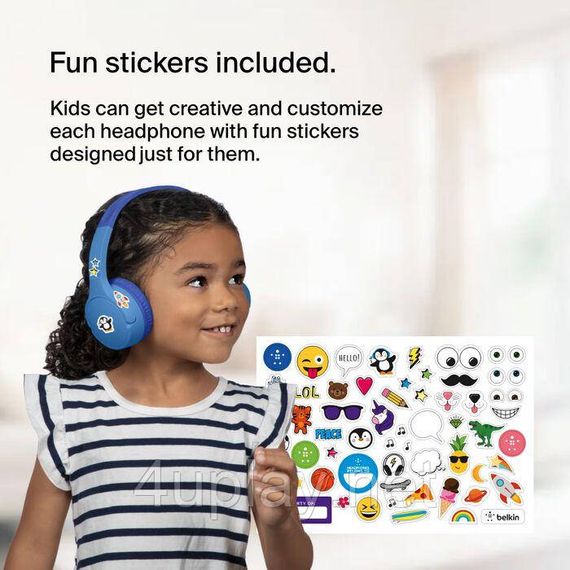 Детские беспроводные наушники с микрофоном Belkin SoundForm Mini Kids Bluetooth Wireless Headphones | Зображення 7