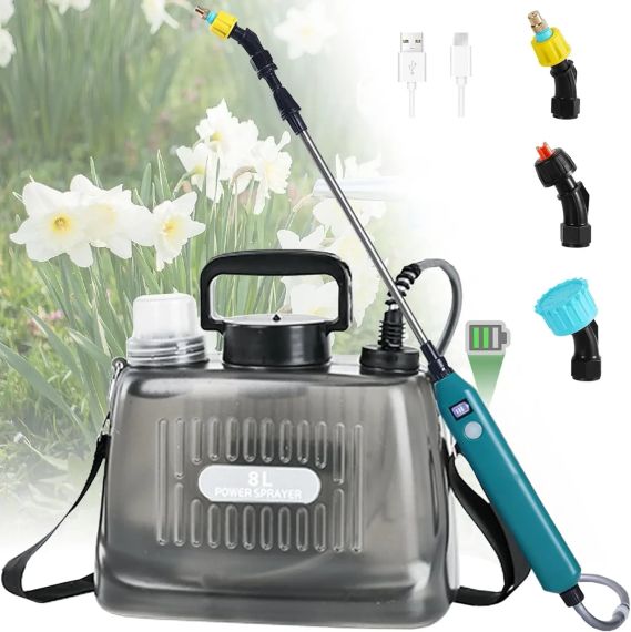 Универсальный портативный электрический опрыскиватель с телескопической палочкой 5л | Зображення 3
