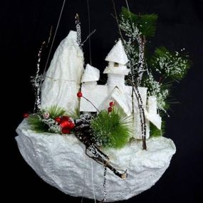 Декор підвісний Будиночок у горах з LED-підсвічуванням 01-20-65