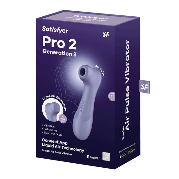 Вакуумний кліторальний стимулятор Satisfyer Pro 2 Generation 3 with Liquid Air Connect App Lilac | Зображення 5