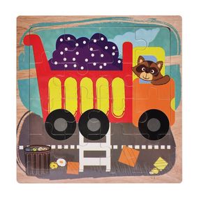 Деревянный пазл-вкладыш Грузовик 73260-16, 16 деталей