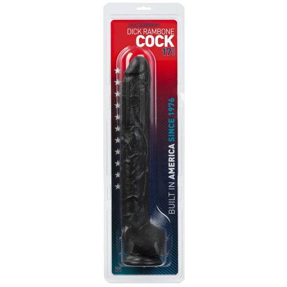 Фалоімітатор Doc Johnson Dick Rambone Cock Black, діаметр 6 см, довжина 42 см, ПВХ | Зображення 5