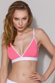 Спортивний топ із подвійними бретелями Passion PS007 TOP Рожевий S