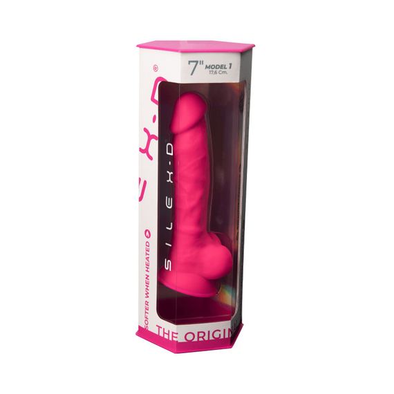 Фалоімітатор SilexD Johnny Pink (MODEL 1 size 7in), двошаровий, силікон + Silexpan, діаметр 3,8см | Зображення 6