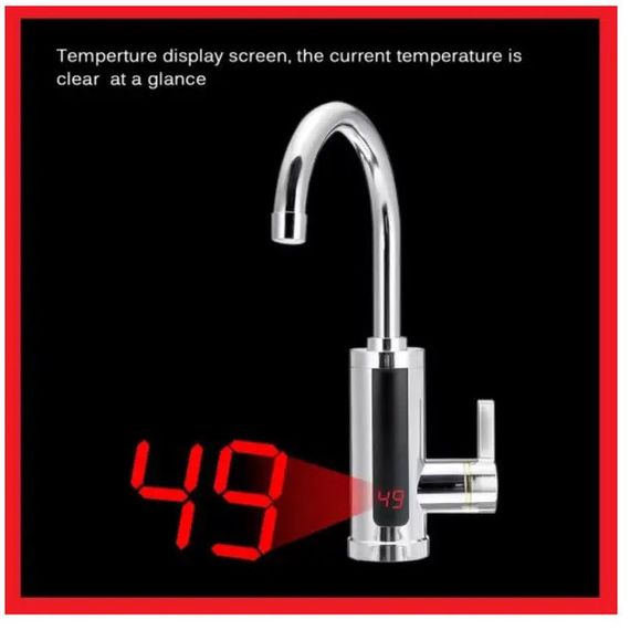 Проточний водонагрівач Delimano RX-0111c LCD дисплеєм 3кВт Кран електричний нижнє підключення | Зображення 6