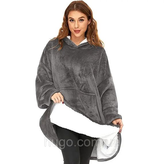 Толстовка з капюшоном Huggle Hoodie Затишний плед-халат оверсайз XPRO 200x140 см (123457660_293) | Зображення 1