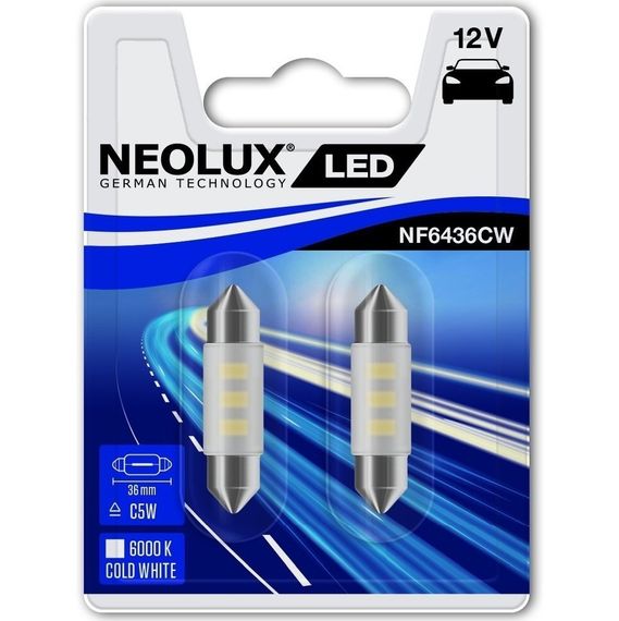 NF6436CW-02B NEOLUX Лампа C5W 12V 0.5W SV8.5-8 (36 mm)