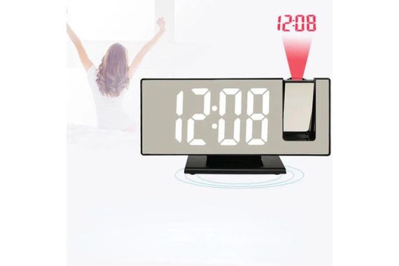 Часы настольные с проекцией времени на потолок с LED дисплеем и будильником | Зображення 2