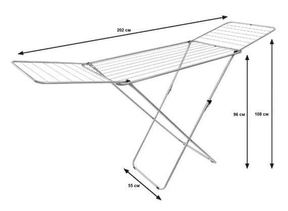 Сушарка для білизни підлогова Casa Si Pisa 20m Grey (CS92124C06) | Зображення 2