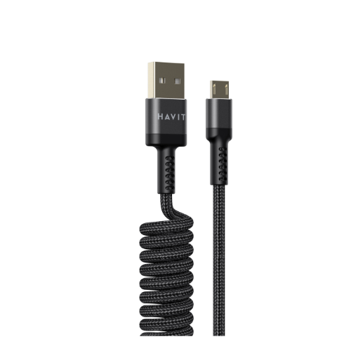 Кабель USB MicroUSB Havit HV-CB6250 2,4A 1,5м чорний | Зображення 1
