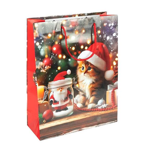 Пакет подарунковий "Новий Рік" 2577-1 розмір 18х21,5х8 см