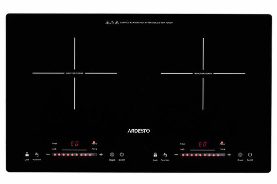 Индукционная электроплитка Ardesto ICS-B218 - 2 конфорки 1800+1300Вт/ таймер/ boost/ черная (ICS-B218)