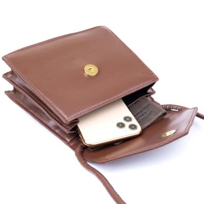 Сумка Vintage Горизонтальна кутоподібна зі шкірозамінника Коричнева (sale_14933) | Зображення 2