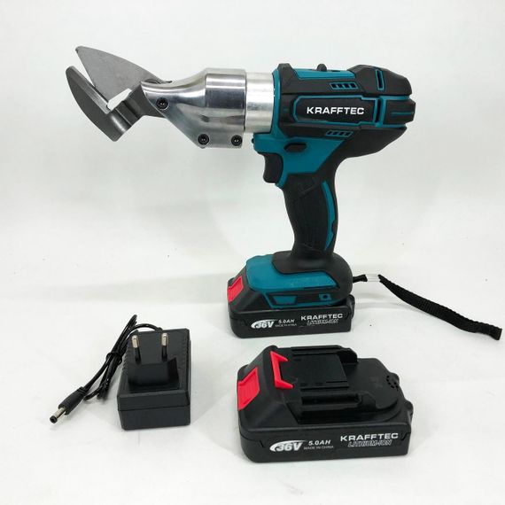 Ножиці акумуляторні по металуЭлектроножницы по металу в Украине в кейсі Krafftec DJS130R, 2 акб 36V/5AP | Зображення 1