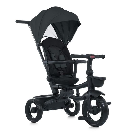 Детский трехколесный велосипед MT 1038 Black, с родительской ручкой