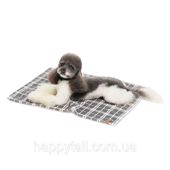 Плед для собак та котів Pet Fashion Bliss 1 (Блісс), сірий картатий, 70,5х55,5 см | Зображення 4