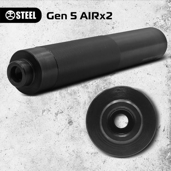 Глушник Steel Gen 5 AIRx2, калібр 9×21, різьба М15×1.0, для пістолет-карабіна (Stribog, Tsvircoon Цвіркун), чорний. | Зображення 1