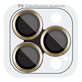 Защитное стекло Metal Classic на камеру (в упак.) для Apple iPhone 14 Pro (6.1") / 14 Pro Max (6.7") Золотой /