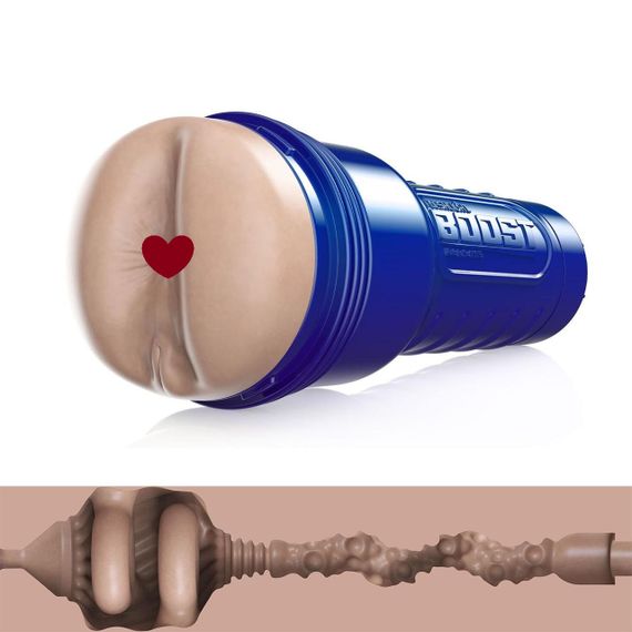 Мастурбатор-попка Fleshlight Boost Blast Female Light Medium Flesh, плаваючі кільця Turbo Tech Sex Aura