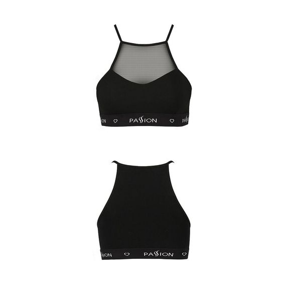 Спортивний топ з прозорою вставкою Passion PS006 TOP black, size M | Зображення 4