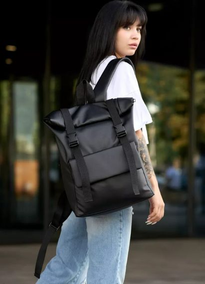 Жіночий рюкзак Sambag RollTop Milton чорний 41 x 30 x 16 см (24251001) | Зображення 1