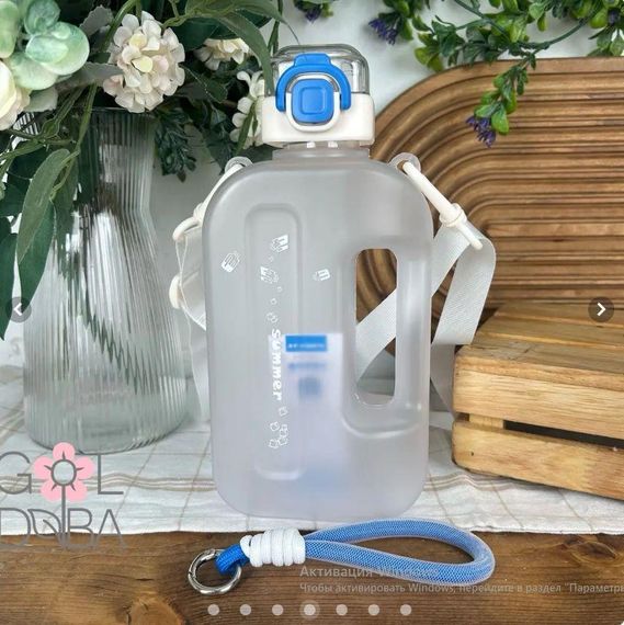 Спортивная бутылка SUMMER (750 мл) - Эко-пластик BPA-free, Белый градиент | Зображення 8