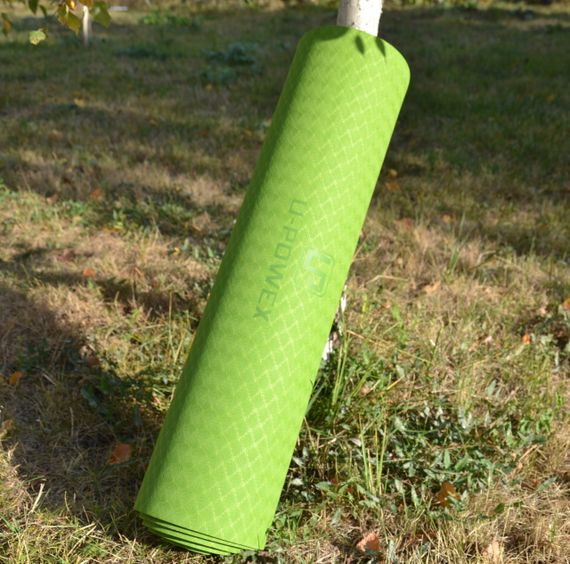 Килимок для йоги та фітнесу U-POWEX TPE Yoga mat Green/Black (183х61х0.6) | Зображення 7