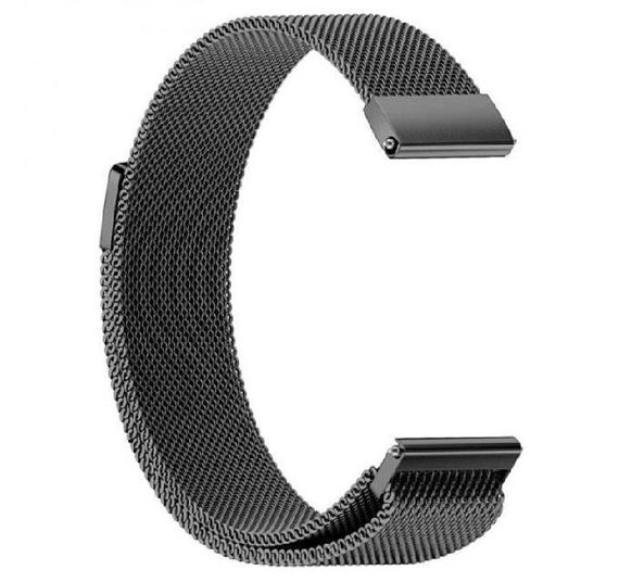Міланський сітчастий ремінець Primo для годинника Garmin Vivoactive 3 / Vivomove HR / Forerunner 245/645 - Black | Зображення 1