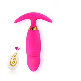 Анальна пробка з головкою "Svakom Primo Wine" з вібрацією і Д/К USB рожевий