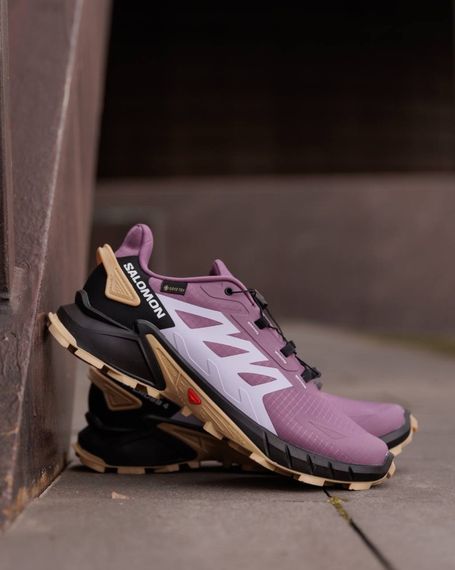 Демісезонні кросівки Salomon мембрана Gore-Tex колір порпуровий, чорний | Зображення 3
