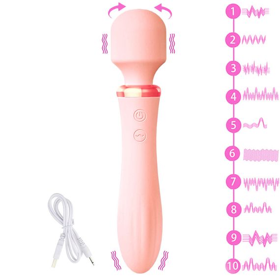 Вібратор двосторонній Babydoll Універсальний. Рожевий B2115-1