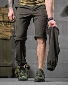 Стрейчевые летние такатические штаны-шорты PARADOX олива ДЛ6298