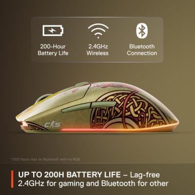 Мышка SteelSeries CS2 Dragon Lore Edition RGB Wireless/Bluetooth (62614) | Зображення 7