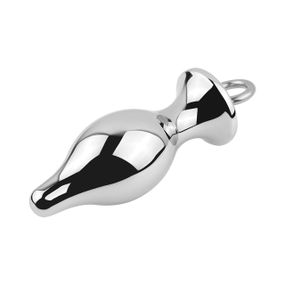 Анальна пробка посилений з кільцем для карабіна, Метал, розмір - M, OKOVA sexstyle