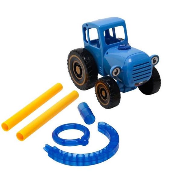 Трактор із ручкою озвучка українською мовою інтерактивна музична іграшка Синій