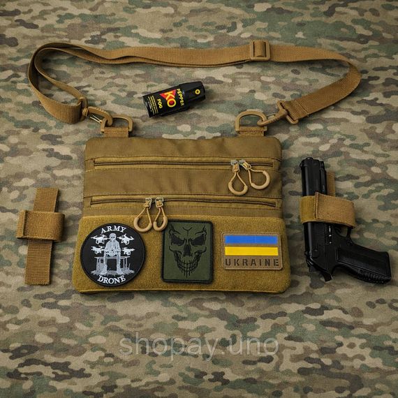 Якісна сумка-кобура, Сумка чоловіча плечова плечова чоловіча сумка, Тактичні сумки для міста RX-13 | Зображення 3