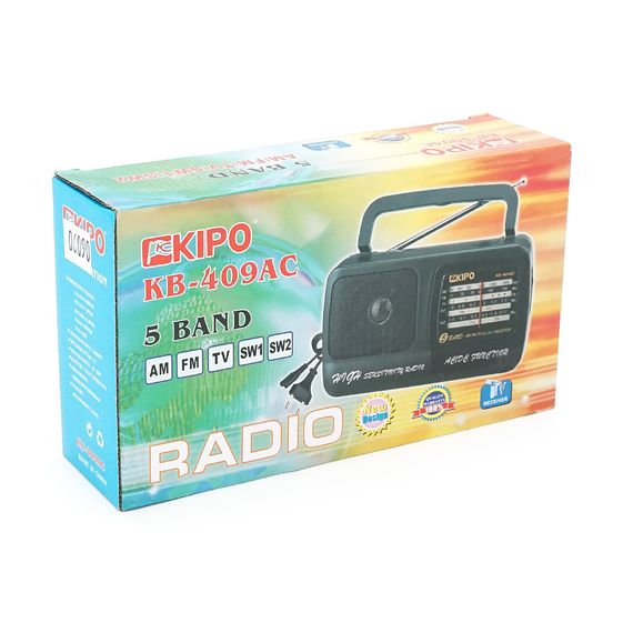 Радиоприемник KIPO KB-408,FM радио,AUX,корпус пластмасс,Black,BOX арт.6090 | Зображення 3