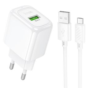 МЗП Hoco CS52A Surplus QC3.0 (1USB-A) + кабель USB to MicroUSB White